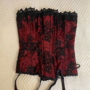 Fredrick’s of Hollywood Black & Red Corset